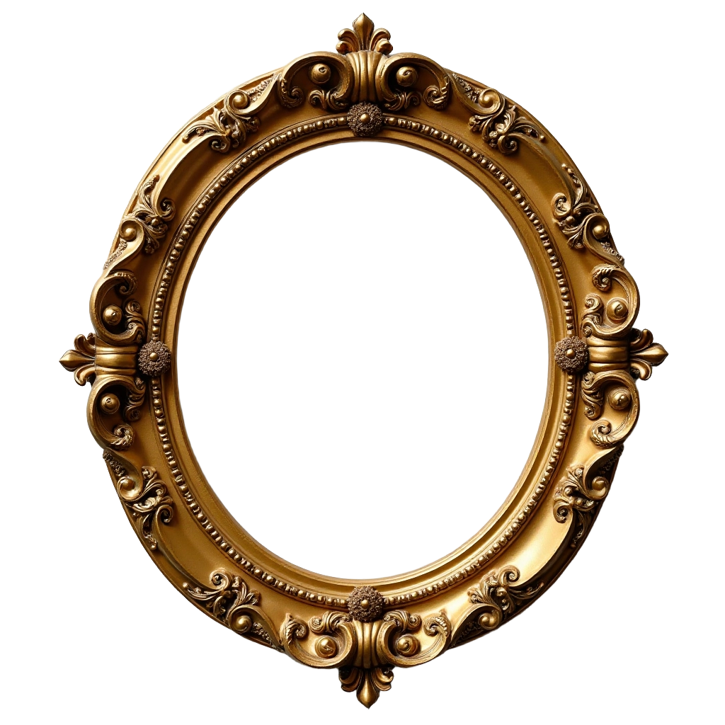 Ornate Gold Oval Frame